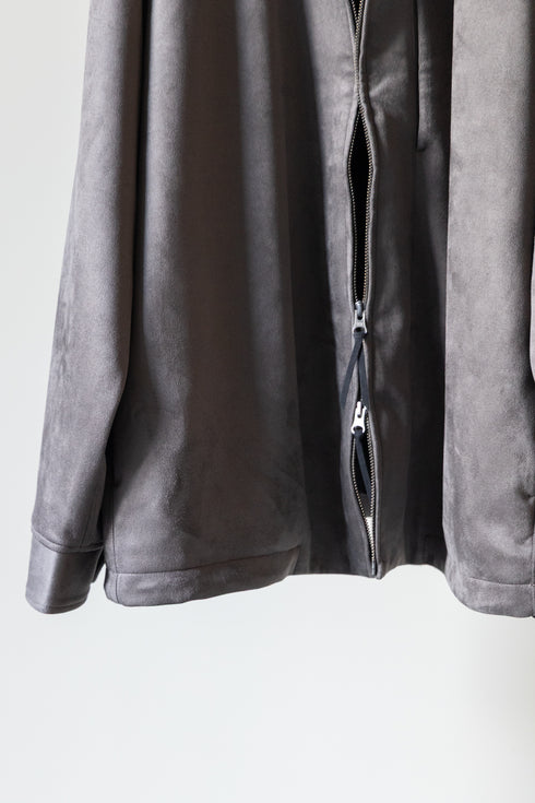 【CURLY&Co.】"KNIT SUEDE ZIP-UP BLOUSON"
